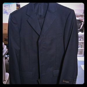 Loriano navy blue men's suit.